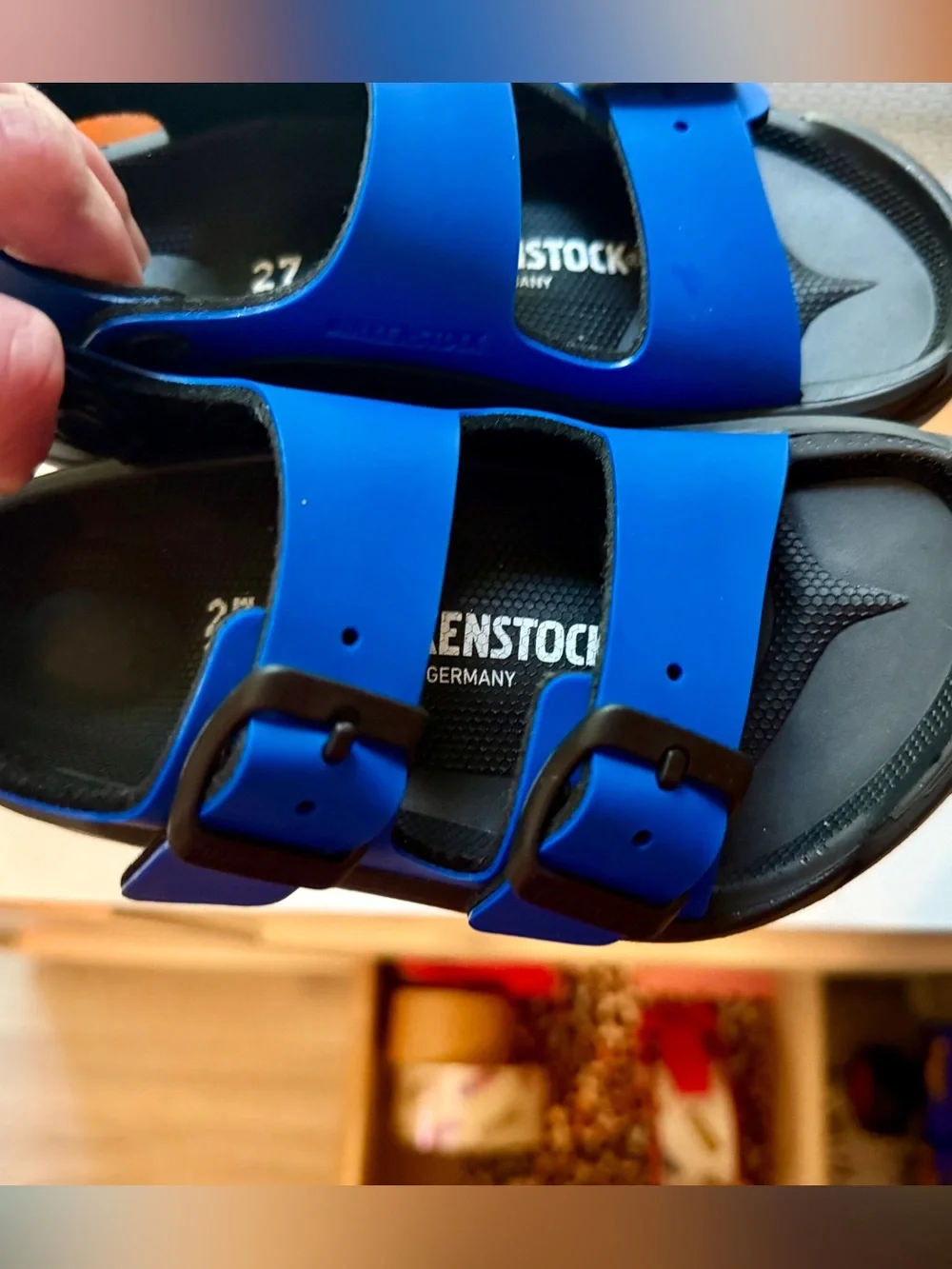 Birkenstock Kids Electric Blue Two-Buckle Sandal Childs 9